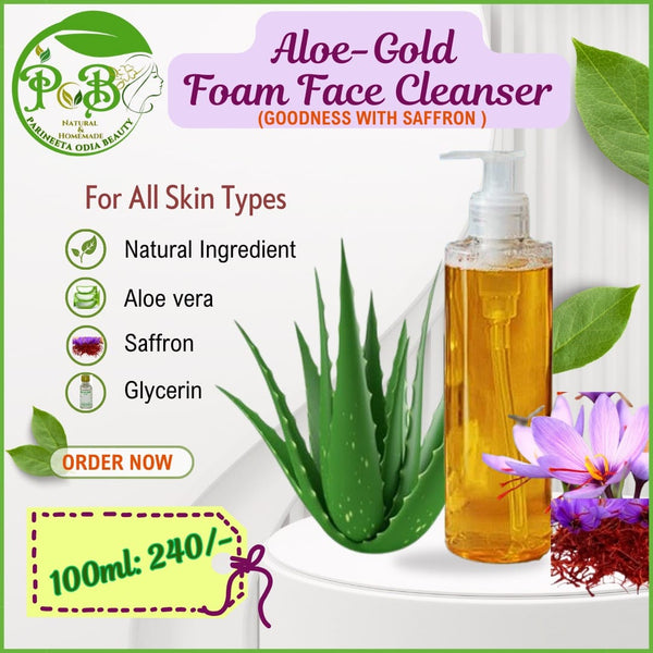 Aloe-Gold Foam Face Cleanser